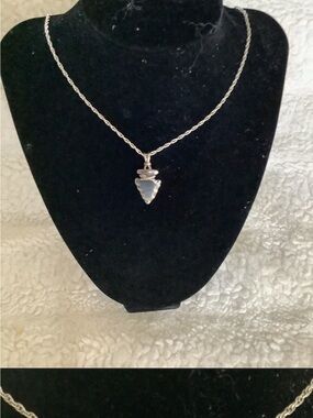 Sterling Silver 925 Arrowhead Pendant Necklace Southwestern Style